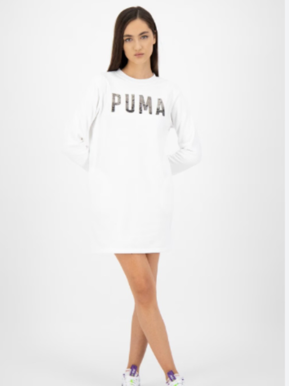Puma fleece mini dress with pockets